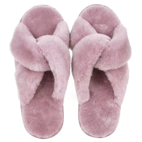 Kirkland Signature Ladies' Shearling Slide Slipper PURPLE CHOOSE SIZE - Picture 1 of 3